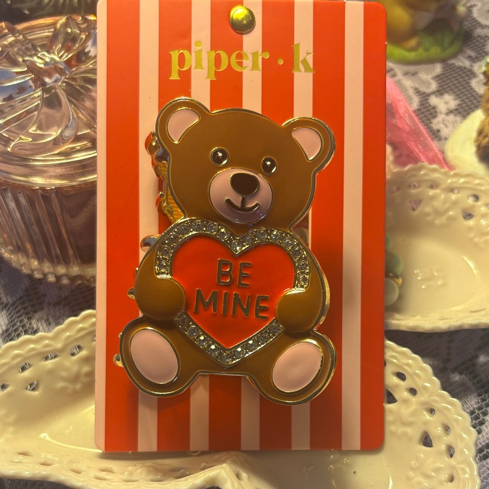 Piper K Teddy Bear Hair Clip
